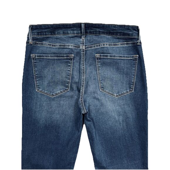 Apt 9 Straight Jeans 10 (31x27.5) Blue Super Stretch Distressed Denim Womens - Picture 8 of 9